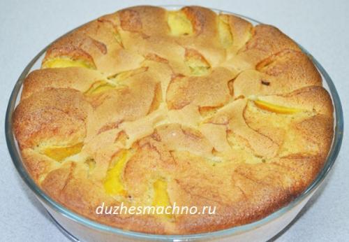 Шарлотка с персиками без яиц. Шикарная шарлотка с персиками