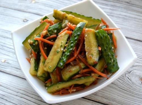 Салат из огурцов на зиму по-корейски. Салат из огурцов по-корейски на зиму — самый вкусный рецепт