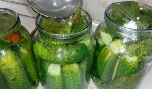 Как солить огурцы на зиму в 2 литровых банках. Засолка огурцов на зиму в литровых банках – 5 рецептов хрустящих соленых огурцов