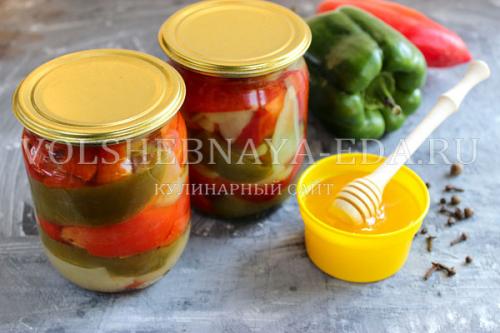 Перец в медовом маринаде с чесноком. Маринованный перец с медом