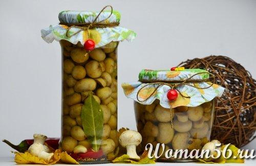 Мариновані гриби шампіньйони на зиму рецепт. Маринованные шампиньоны в домашних условиях