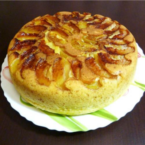 Шарлотка в мультиварке с персиками рецепт. Шарлотка с персиками в мультиварке