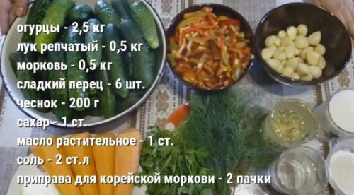 Салат из огурцов кусочками на зиму. Салат из огурцов на зиму по-корейски с приправой для корейской моркови — самый вкусный рецепт