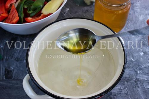 Перец в медовом маринаде с чесноком. Маринованный перец с медом