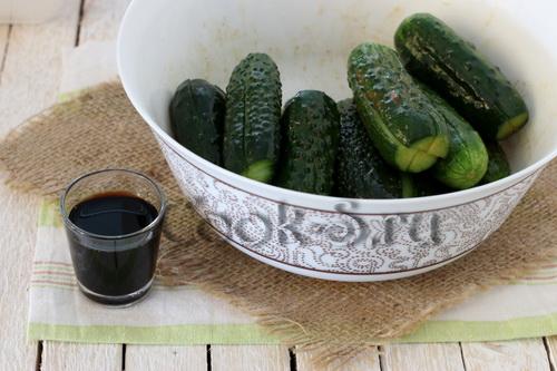 Быстрый и простой рецепт маринованных огурцов без закрутки 05 Быстрый и простой рецепт маринованных огурцов без закрутки 05