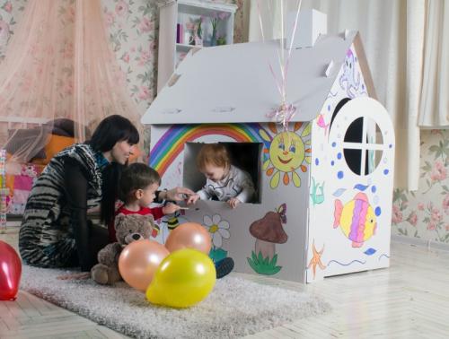 Домик из картона маленький. Как сделать красивый домик из картона своими руками: схемы и мастер-класс изготовления с подробной инструкций (115 фото-идей)