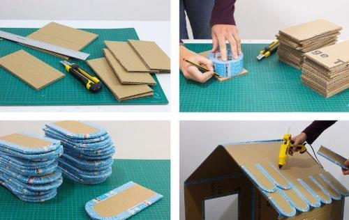Как сделать домик из картона маленький. Как сделать домик из картона для детей своими руками