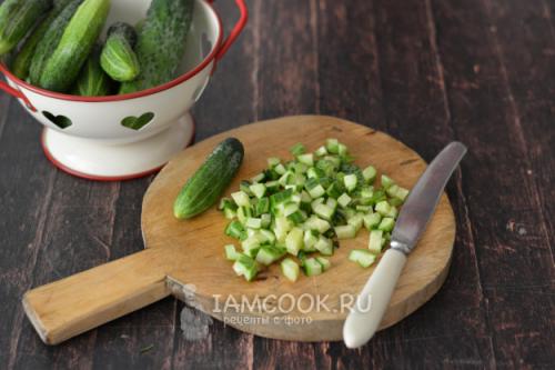 Огурцы кубиками для салатов на зиму без стерилизации: простой рецепт 02 Огурцы кубиками для салатов на зиму без стерилизации: простой рецепт 02