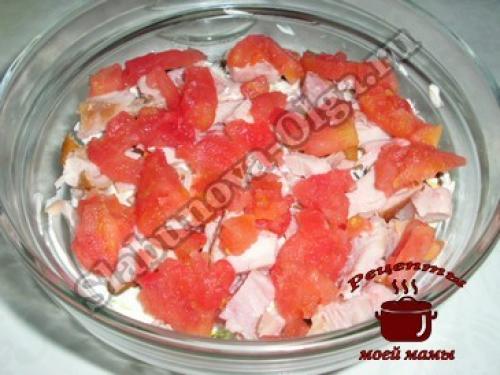 Салат с копченой курицей, грибами и пекинской капустой. Салат с пекинской капустой, копченой курицей и грибами