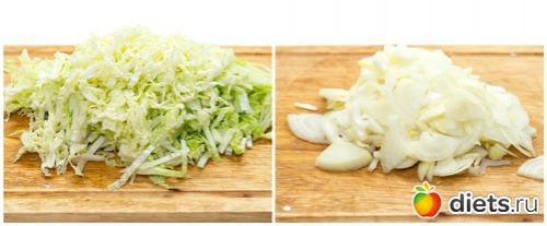 Тушеная пекинская капуста с грибами. Постная пекинская капуста, тушенная с лисичками. Вкусная коллекция 01