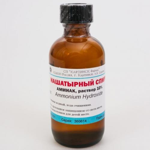 Нашатырный спирт в народной медицине. Нашатырный спирт от грибка ногтей