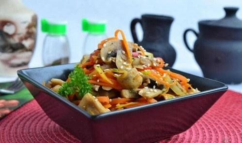 Маринованные шампиньоны по-корейски. Шампиньоны по-корейски — рецепты маринования в домашних условиях