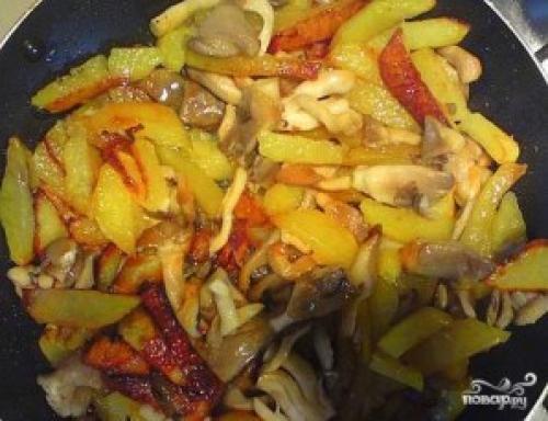 Как приготовить грибы вешенки с картошкой. Вешенки, жареные с картошкой