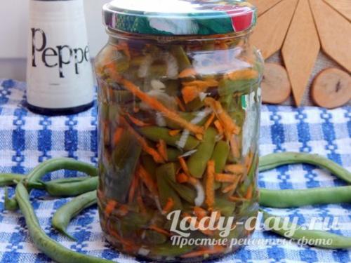 Стручковая фасоль с морковью по-корейски на зиму. Спаржевая фасоль по-корейски на зиму