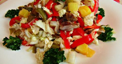 Вкусный и полезный рецепт: Пекинская капуста с грибами 07 Вкусный и полезный рецепт: Пекинская капуста с грибами 07