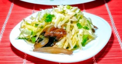 Вкусный и полезный рецепт: Пекинская капуста с грибами 01 Вкусный и полезный рецепт: Пекинская капуста с грибами 01