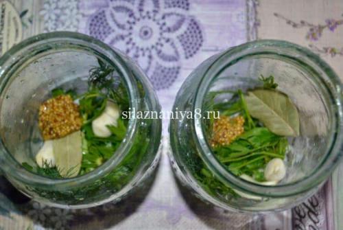 Огурцы на зиму: как закатать 1 литровую банку 07