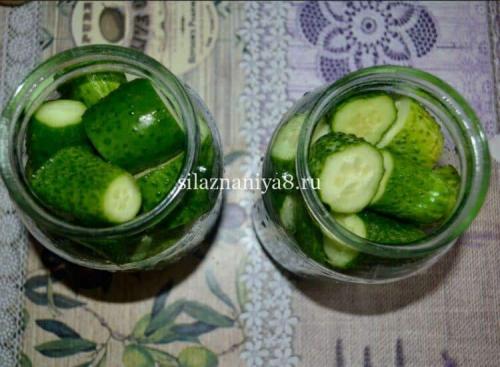 Огурцы на зиму: как закатать 1 литровую банку 08
