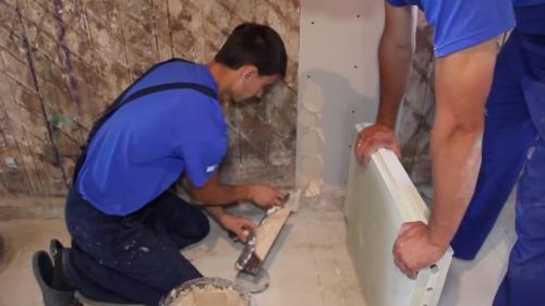 Возведение перегородок из пазогребневых плит. Монтаж перегородок из ПГП