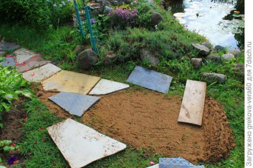 Дорожки на даче женскими руками. Садовые дорожки руками женщины