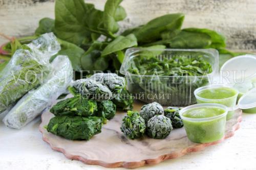 Можно ли замораживать шпинат и как потом использовать его в диете. Как заморозить шпинат: 3 способа