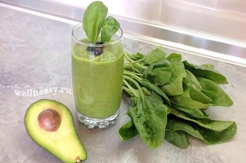 Как использовать авокадо вместо шпината в смузи. Вкусный смузи с авокадо и шпинатом