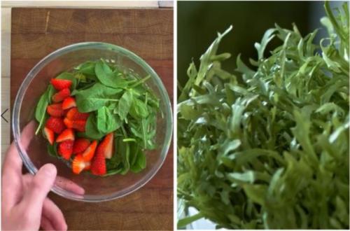 Какие вегетарианские альтернативы шпинату можно использовать в салатах. Вегетарианский салат из свежего шпината с авокадо и клубникой